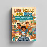Life Skills for Kids Cooking Cleaning and Asking for Help product image 6 showing printed book details for screen-free reading and learning