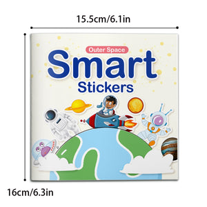 Outer space sticker activity book for kids with planets and astronauts