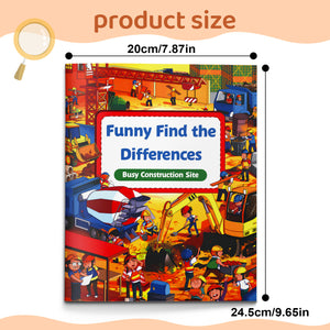 Children's construction find the differences puzzle book for observation skills