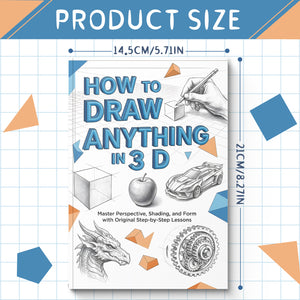 Step-by-step 3D drawing book for perspective, shape, and form practice