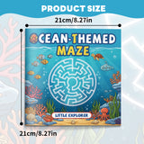 Underwater maze pages with sea animals and pathfinding puzzles