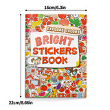 Color recognition sticker activity pages with objects and scenes