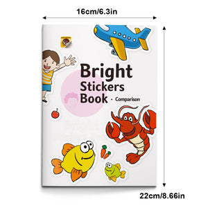 Comparison sticker activity book for kids with size and difference awareness