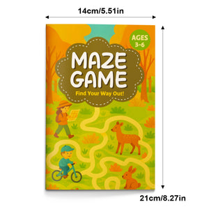 Maze Game, Find Your Way Out Activity Book for Kids Ages 3–6, Early Learning Maze Puzzle Book with Pathfinding Fun, Problem Solving, Visual Thinking, and Preschool Skill Building