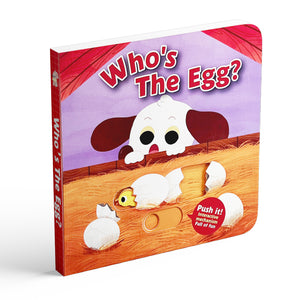 Who’s The Egg Push and Pull Board Book, Interactive Animal Baby Toy Book, Early Learning Lift and Slide Reading for Toddlers