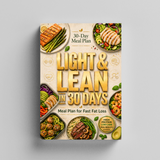 Desk flat-lay with Light and Lean in 30 Days paperback