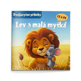 The Lion and the Little Mouse Czech-English Book cover