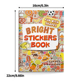 Shape sticker activity pages with geometric shapes and scenes