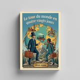 Le Tour du Monde en Quatre-Vingts Jours French Edition by Jules Verne product image 5 showing printed book details for screen-free reading and learning