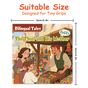 The Thief and His Mother Bilingual Storybook for Kids, English and Spanish Picture Book, Classic Moral Tale for Early Reading, Language Learning and Bedtime Reading
