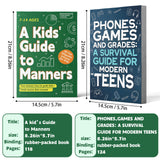 Kids Guide to Manners Ages 7-14 + Phones Games and Grades Survival Guide For: 2-Book Set bundle detail image, image 2, bundle ISBN 9798900665184