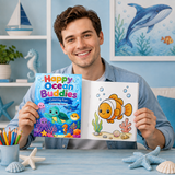 Ocean Theme Coloring Book, Volume 24 physical printed book product image 2, ISBN 9798904669959