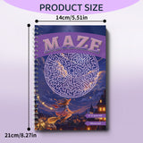 Complex dragon maze pages for ages 9 to 12