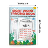 Printed sight word tracing workbook for early readers
