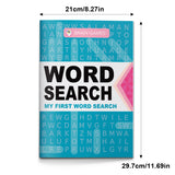Hidden word search pages with writing practice lines