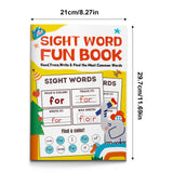 Early reading activity book with sight word read and color practice
