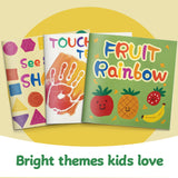 See and Sort Shapes Sensory Picture Book F + Touch and Texture Sensory Picture Book for + Fruit Rainbow Colors Picture Book for Todd: 3-Book bundle detail image, image 2, bundle ISBN 9798900663456