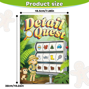 Children's detail-finding puzzle book with observation and matching activities
