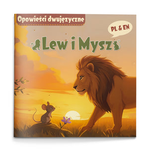 The Lion and the Mouse Polish-English Fable Book cover