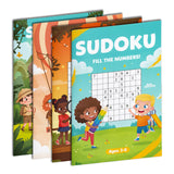 Sudoku Fill the Numbers: Playground 4-Book Set product image 6 showing printed book details for screen-free reading and learning