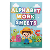 Alphabet Work Sheets trace color find workbook cover