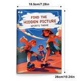 Sports hidden object activity book for kids