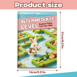 Intermediate Maze Activity Workbook, Skill-Building Puzzle Practice for Hand Control, Focus, Problem Solving and Logical Thinking