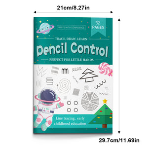 Space-Themed Pencil Control Workbook for Kids, Pre-Writing Skills Practice Book with Line Tracing, Fine Motor Development, Handwriting Readiness, and Preschool Kindergarten Learning Activities