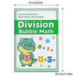 Kids division workbook with bubble answer choices