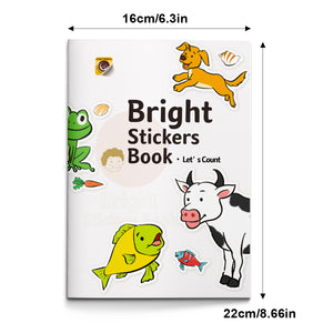 Counting sticker activity book for kids with number awareness