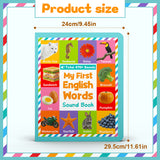 Toddler first words sound book for listening skills, speech practice, and vocabulary