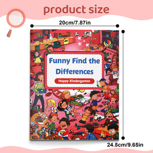 Children's kindergarten find the differences puzzle book for observation skills