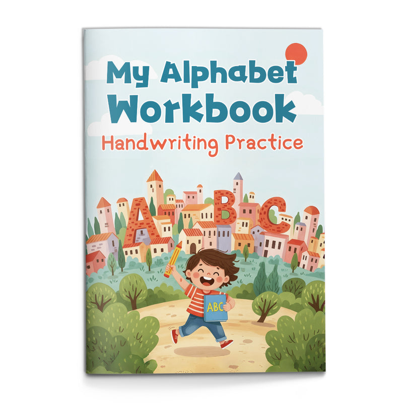 My Alphabet Workbook coloring and word tracing cover