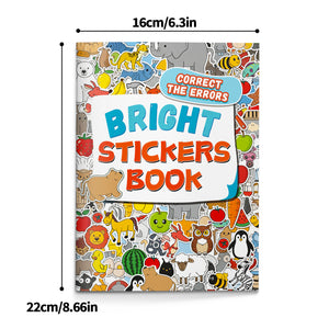 Spot the mistake sticker activity pages with animal stickers