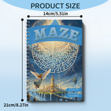 Intermediate Maze Workbook for Kids, Progressive Maze Puzzle Book with Longer Paths, Visual Tracking, Focus Practice, and Brain-Building Activities