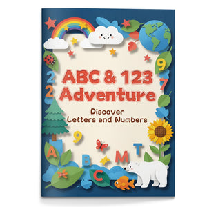 ABC and 123 Adventure Number Match workbook cover