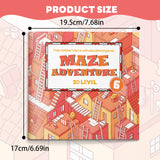 3D maze pages with stairs ladders and perspective route puzzles
