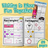 Pre-K and kindergarten shapes practice book for Ages 4-7