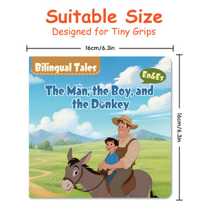The Man, the Boy, and the Donkey Bilingual Storybook for Kids, English and Spanish Picture Book, Classic Moral Tale for Early Reading, Language Learning and Bedtime Reading