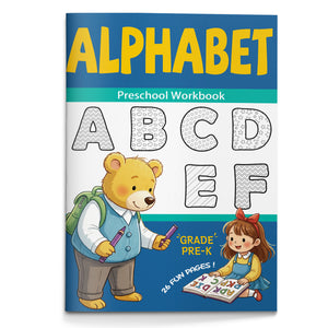 Alphabet Preschool Workbook color trace find cover