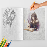 Dark Angel, Queen and Elf Line Art Coloring Book physical printed book product image 2, ISBN 9798904669263