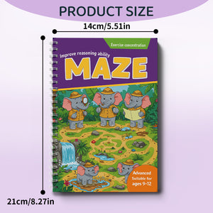 Complex forest maze pages for ages 9 to 12