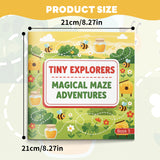 Farm maze pages with scenic adventure pathfinding puzzles