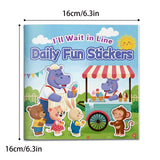Social skills sticker activity book for kids about patience and queue learning