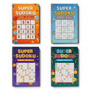 Super Sudoku Workbook Set Beginner to Challenge covers