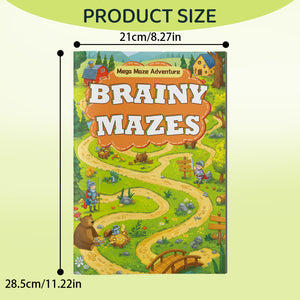 Brainy Mazes Adventure Book for Kids, Fantasy Pathfinding Puzzle Book with Focus Training, Logic Skills, Problem-Solving, and Brain-Building Fun