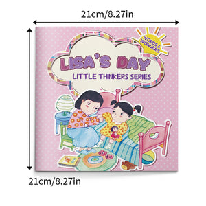 Daily routine picture book for kids about Lisa's everyday life