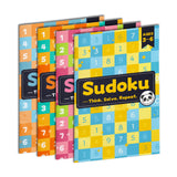 Sudoku Puzzle Book: Think Solve Repeat 4-Book Set product image 7 showing printed book details for screen-free reading and learning