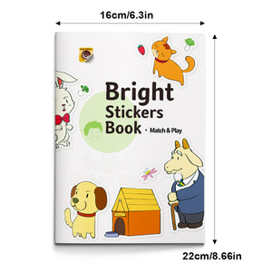 Matching skills sticker activity book for kids with object pairing