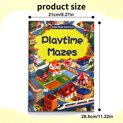 Children's maze puzzle book for playtime problem-solving and focus